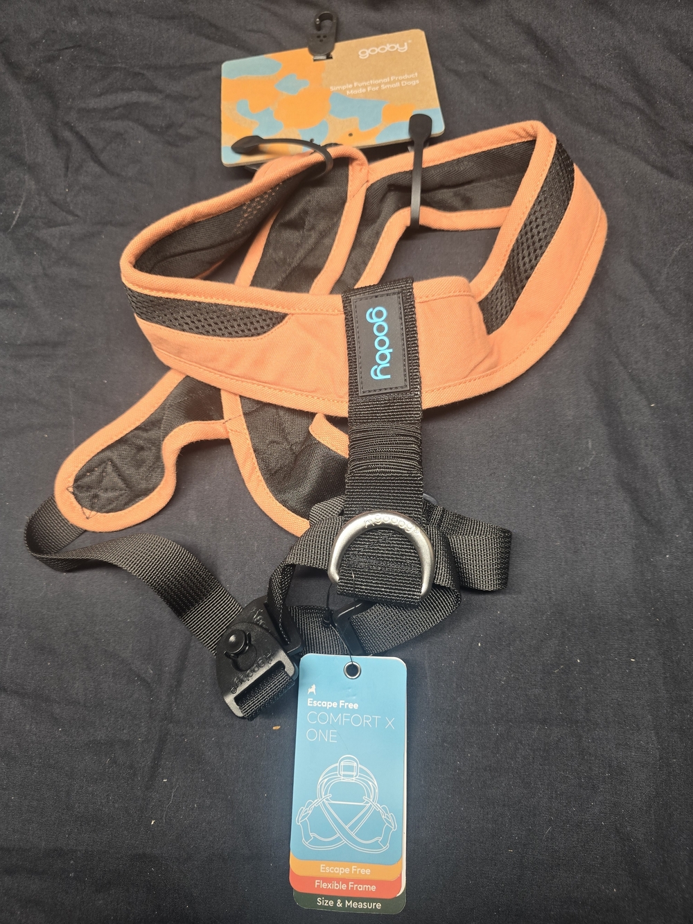 Goodboy Comfort X One Orange & Black Escape-Free Harness 2XL
